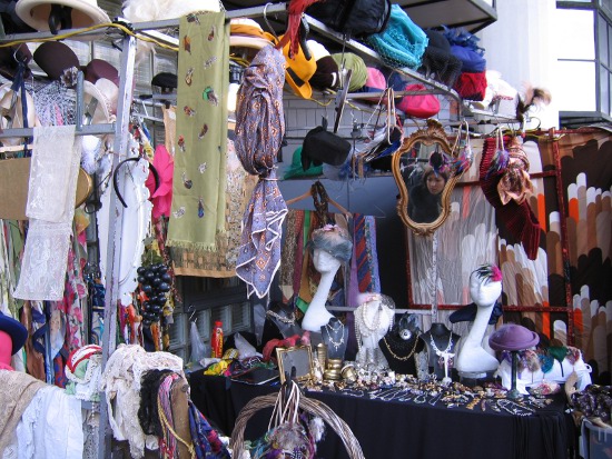 Vintage accessory stall - Portobello Rd